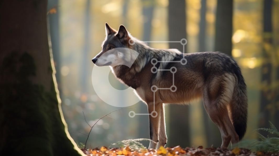 Beautiful Picture of a Gray Wolf in Its Natural Habitat stock photo ...