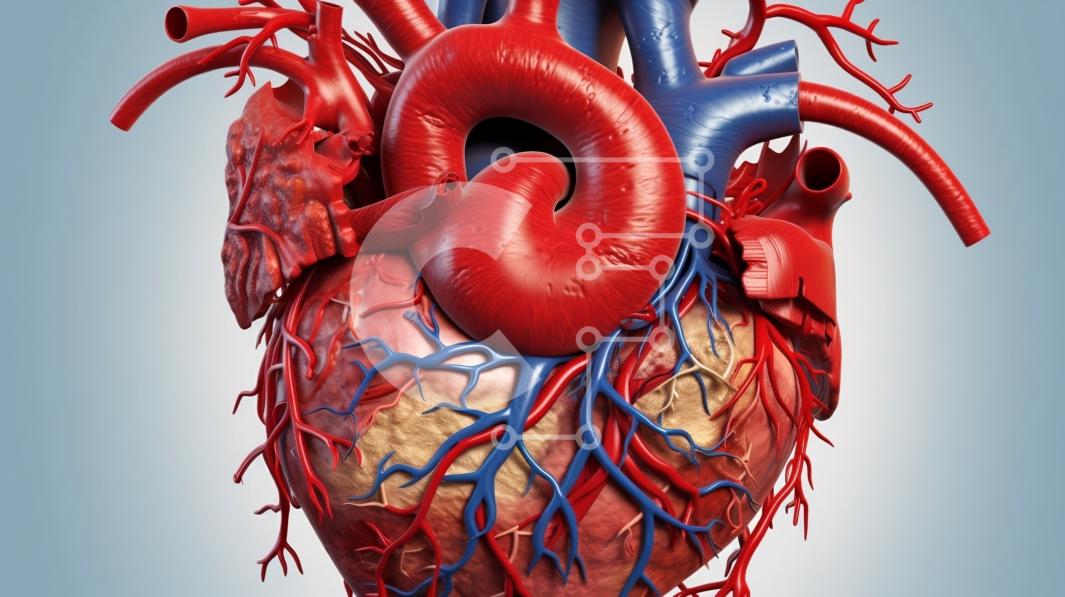 Bild eines menschlichen Herzens - lebenswichtiges Organ im Körper Stockfoto