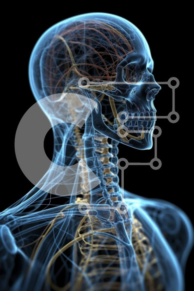 Download Detailed 3D Render of a Human Skull with Visible Brain ...