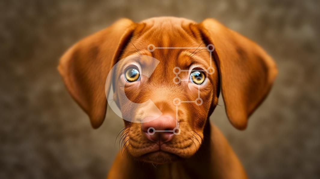 Adorable Picture of a Brown Dog with Big Brown Eyes stock photo