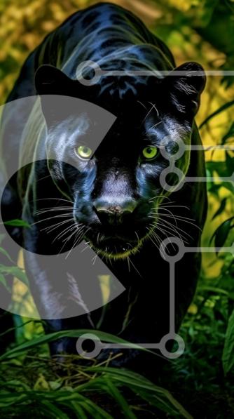 Stunning Image of a Black Panther in the Wild stock photo | Creative ...
