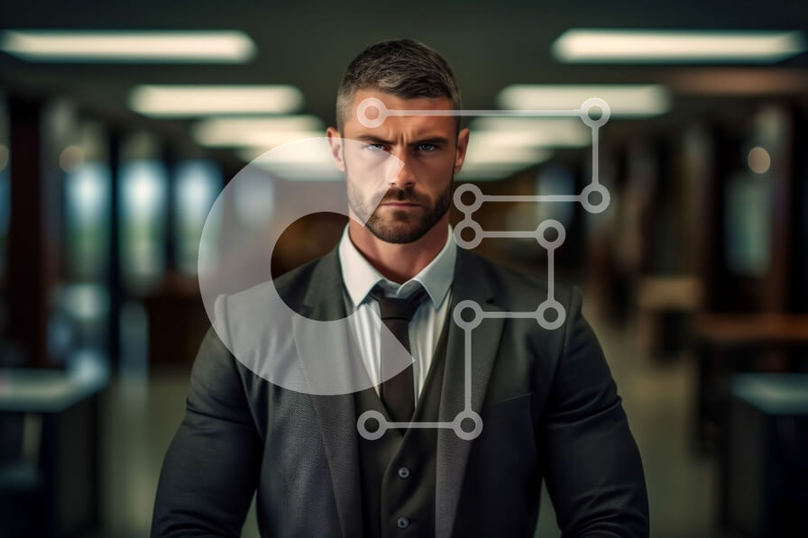 Download Professional image of a man in a suit and tie in a dimly lit ...