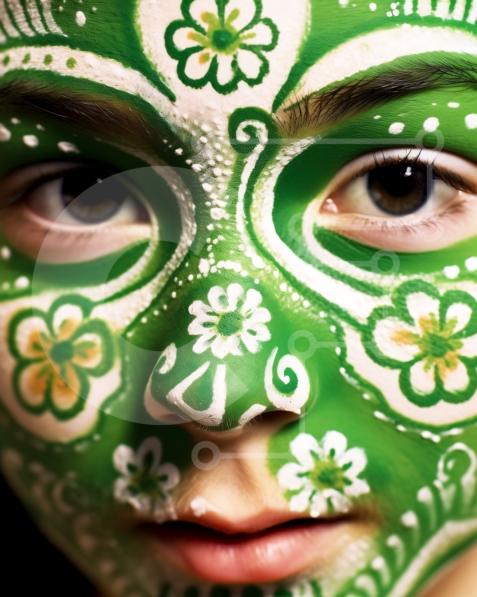 Colorful Face Painting With Floral Designs Stock Photo Creative Fabrica colorful-face-painting-with-floral-designs-stock-photo-creative-fabrica