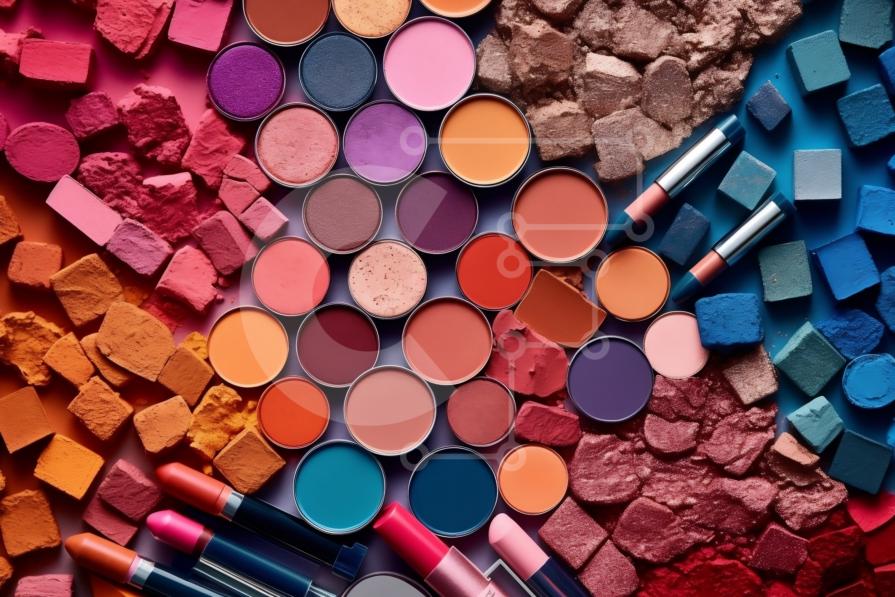 Stunning Makeup Collection of Eyeshadows, Blushes, Lipsticks, and