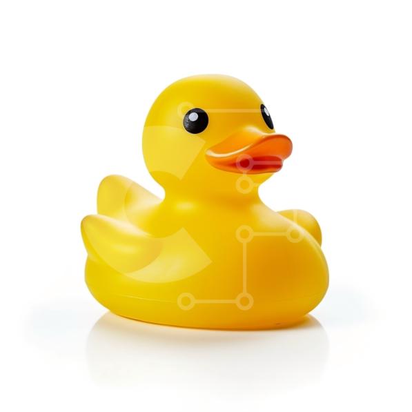 Yellow Rubber Duck on a Clean White Background stock photo | Creative ...