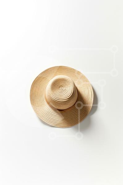 WIDE BRIM STRAW HAT WITH BOW BEIGE 672706