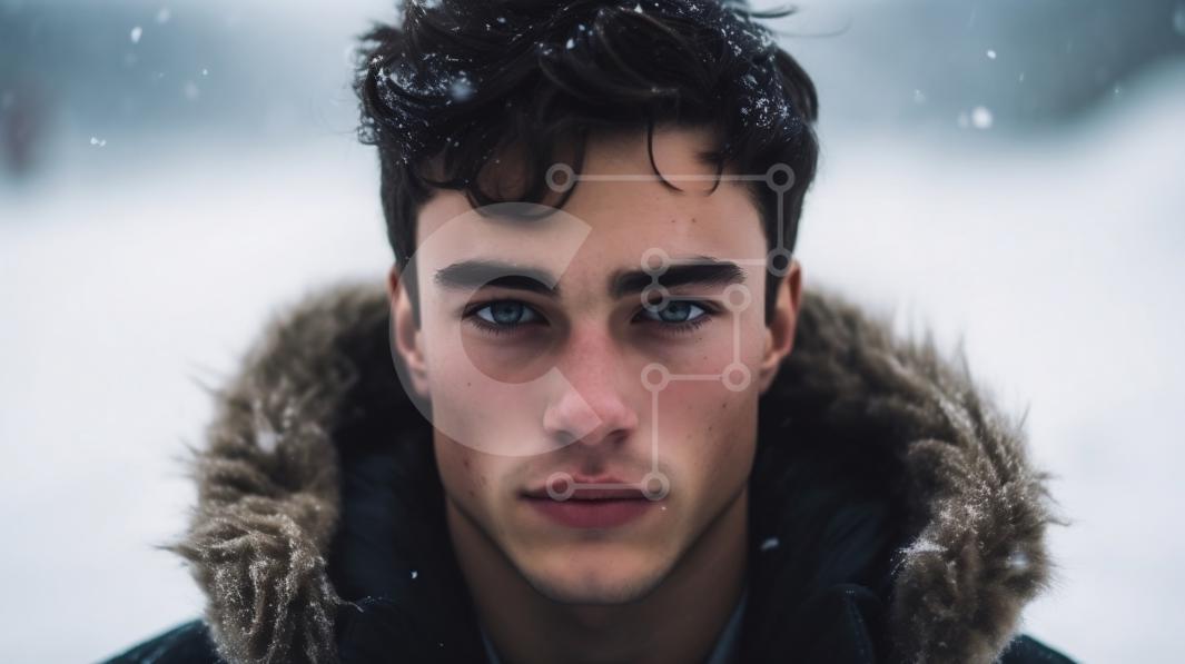 Stylish Young Man in the Snow | Free Stock Photos stock photo ...