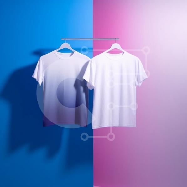 Stylish White T-Shirts on Gradient Background stock photo | Creative ...