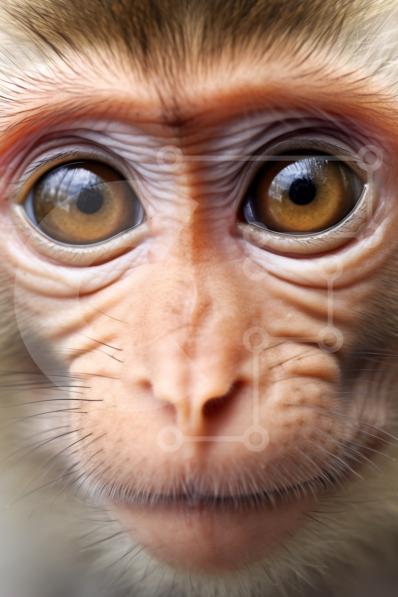 Close-up Image of a Monkey's Face with Detailed Features stock photo ...