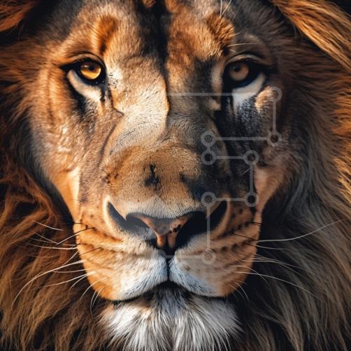 fierce lion face