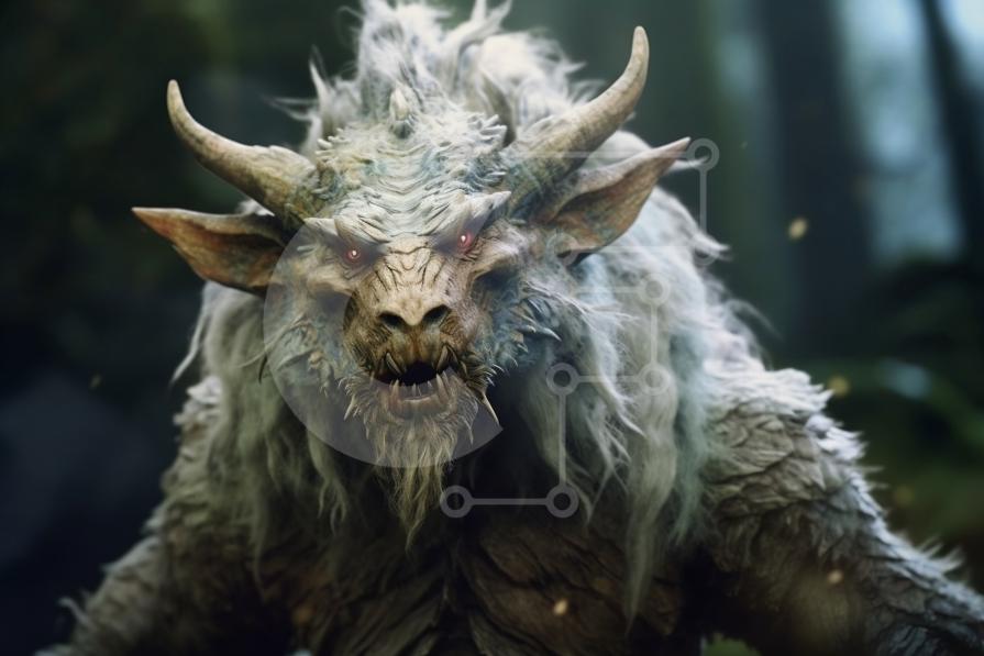 Demons Have Sharp Menacing Demon's Face Close-up with Red Eyes and Sharp Teeth stock ...
