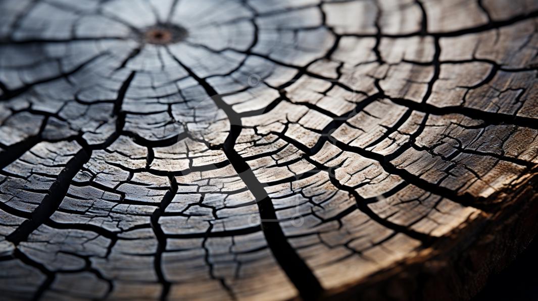 Closeup Image of a Dead Tree with Cracked Bark stock photo Creative