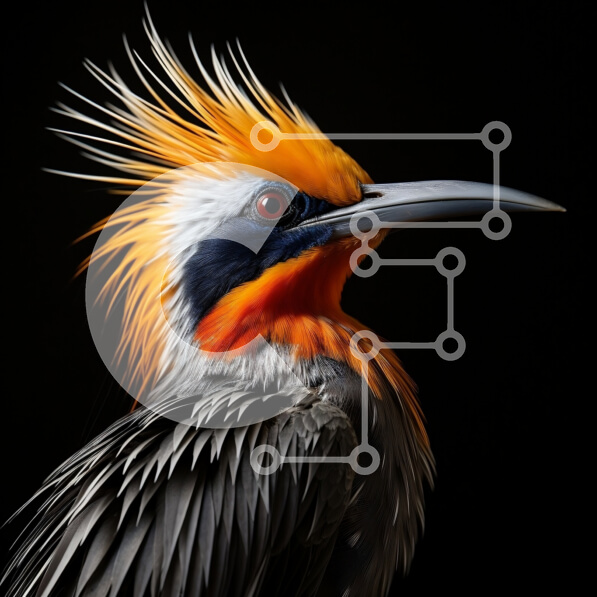 Vibrant Close-up Photo of a Bird with Bright Orange and Black Feathers ...