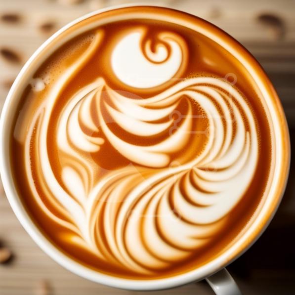 Latte Art Single Cup Graphic · Creative Fabrica
