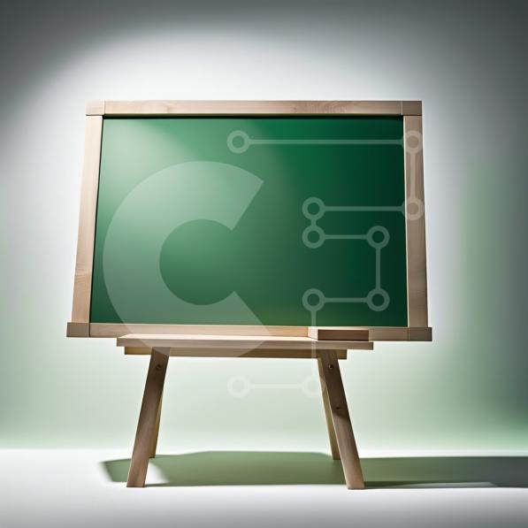 Green Chalkboard on Easel Educational Stock Photo stock photo