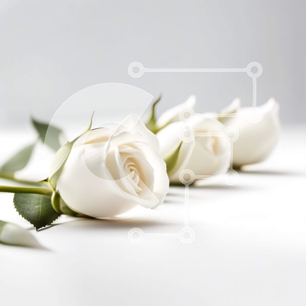 Download Elegant Picture of Four White Roses Arranged in a Row ...