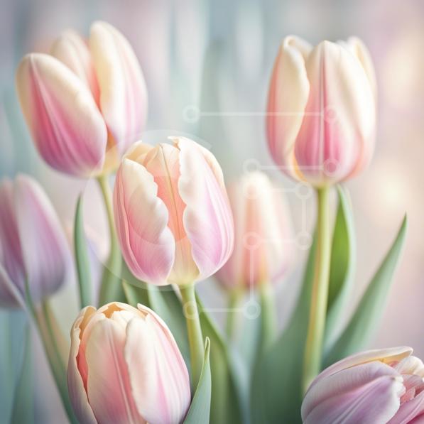 Beautiful Picture of Pink and White Tulips in a Vase stock photo ...