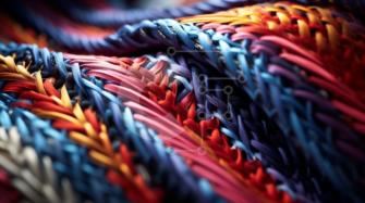 Close Up of Colorful Braided Rope Stock Illustration - Illustration of  colorful, material: 278703689