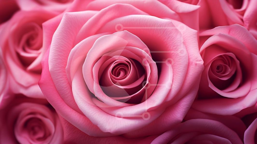 Beautiful Close-up of Pink Roses in a Vase stock photo | Creative Fabrica