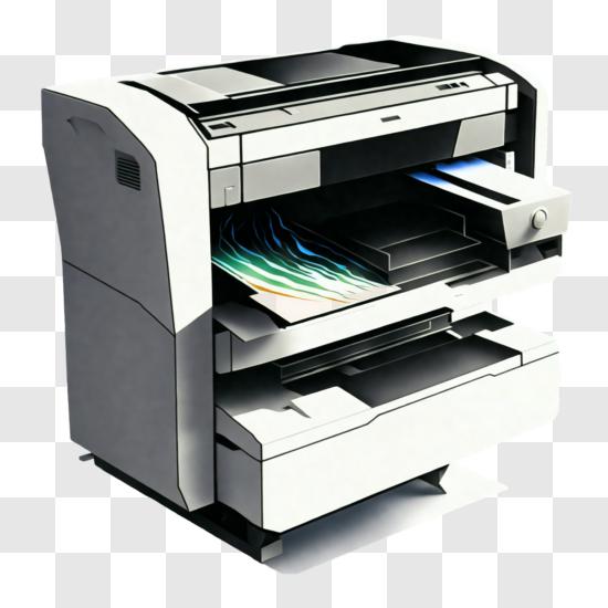 Scarica Stampante con scanner per la stampa di alta qualità PNG Online -  Creative Fabrica