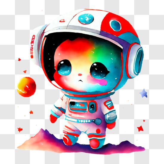 Svg Cartoon Bebê Alienígena Fofo Com Astronauta PNG , Svg, Desenho