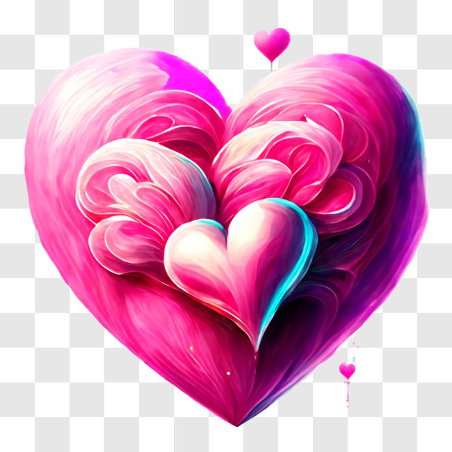 Download Pink Heart-shaped Fishing Net for Catching Fish and Aquatic  Animals PNG Online - Creative Fabrica