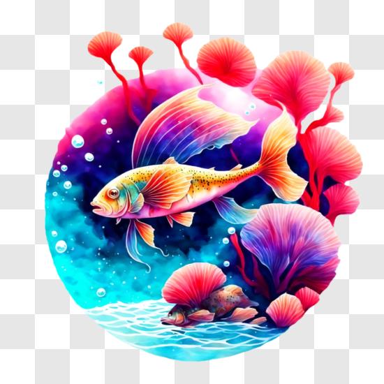 Colorful Cute Gradient Color Transparent Koi Fish Design - Temu