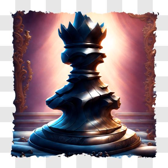 Baixe Imagem impressionante de uma peça de xadrez rei com coroa