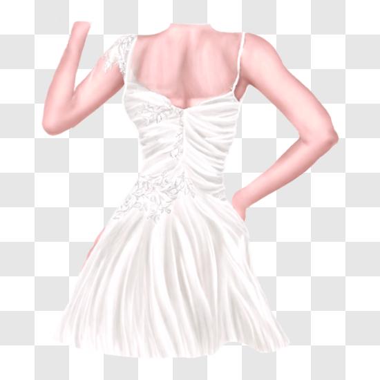 White wedding dress on transparent background PNG - Similar PNG