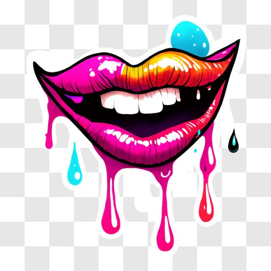 Dripping Lips · Creative Fabrica