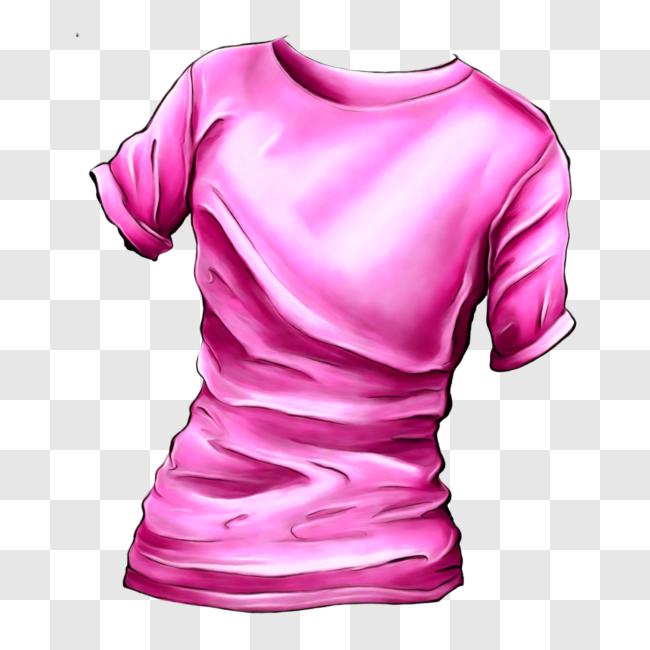 Download Pink T-Shirt with Graphic Design PNG Online - Creative Fabrica
