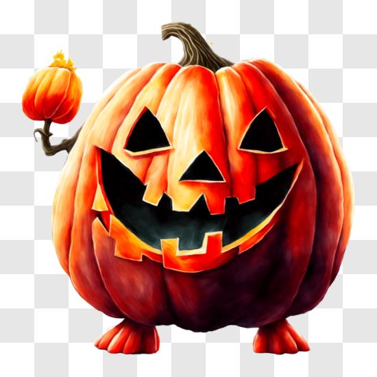 Download Halloween Pumpkin with Scary Face Floating in Air PNG Online -  Creative Fabrica
