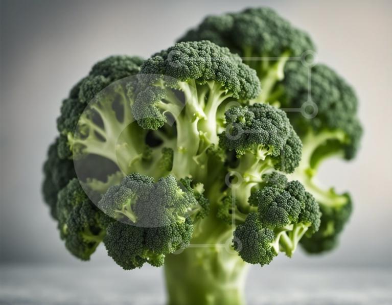 CloseUp View of Head of Broccoli stock photo Creative Fabrica