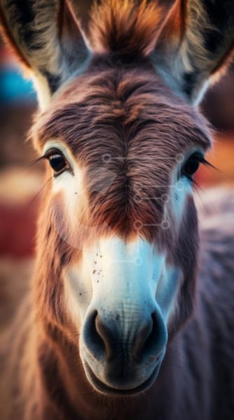 Bebê tridimensional pequeno burro diversão floresta céu bebê dente