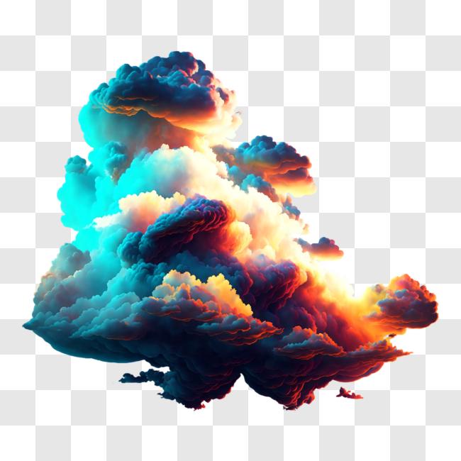 Download Stunning Picture of Multi-Colored Clouds in the Sky PNG Online ...