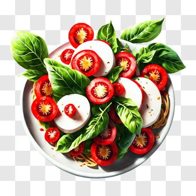 Download Delicious Caprese Salad with Fresh Tomatoes, Mozzarella, and ...