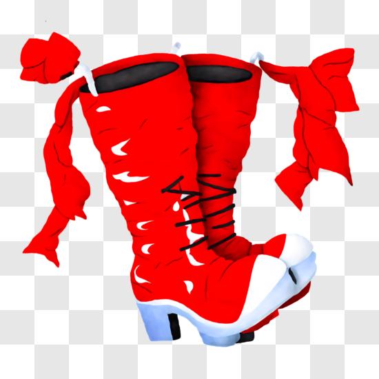 Download Red Combat Boots with Metal Eyelets and Aggressive Tread ...