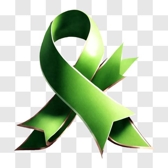Realistic green ribbon on transparent background PNG - Similar PNG