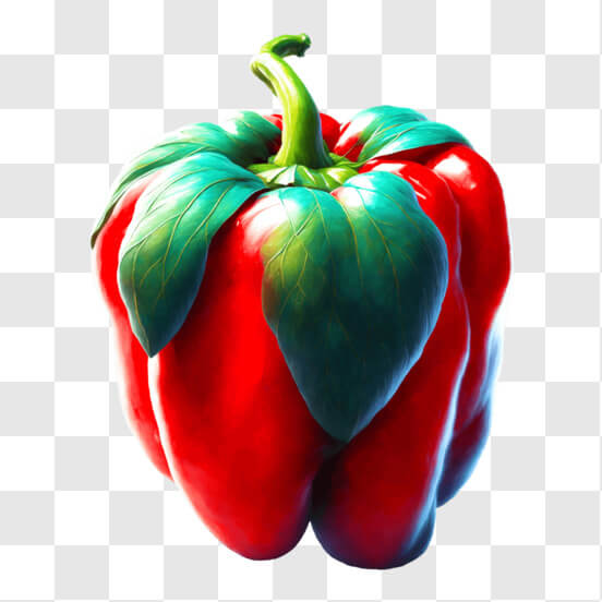 Red Bell Pepper Clipart PNG Images, Realistic Glowing Red