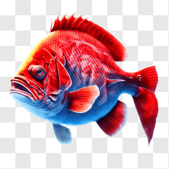 Download Colorful Fish with Sharp Teeth in Motion PNG Online - Creative  Fabrica
