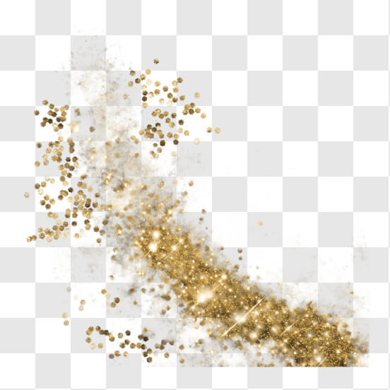 Sparkling gold glitter confetti on simple white background - Pattern Art  Print
