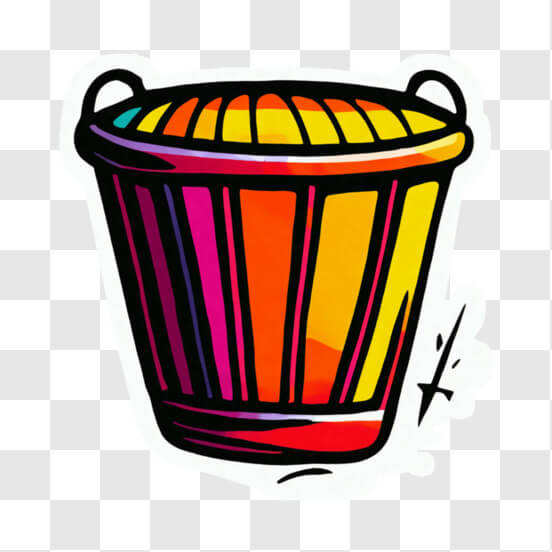 Scarica Secchio di plastica colorato con colori vorticosi PNG Online -  Creative Fabrica