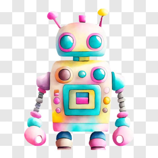 Metallic Rainbow Friends Robot PNG Digital Download Vibrant 