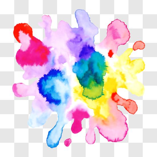 Colorful Paint Splatter, Ink Splash Graphic by pixeness · Creative Fabrica
