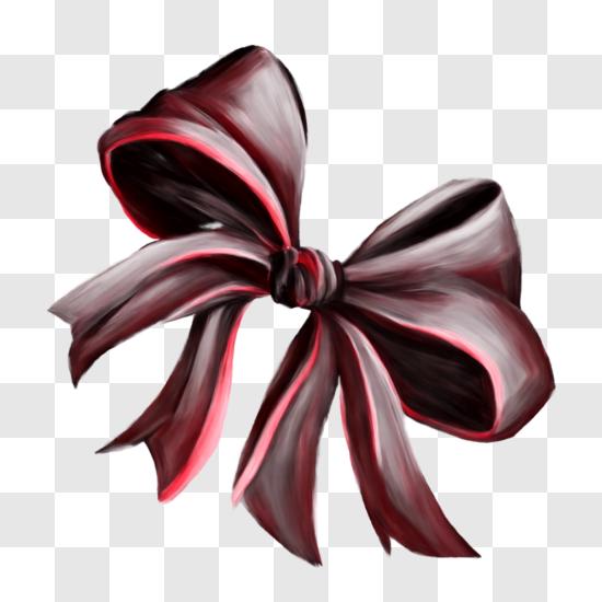 Download Stylish Silver Bow on a Dark Background PNG Online - Creative  Fabrica