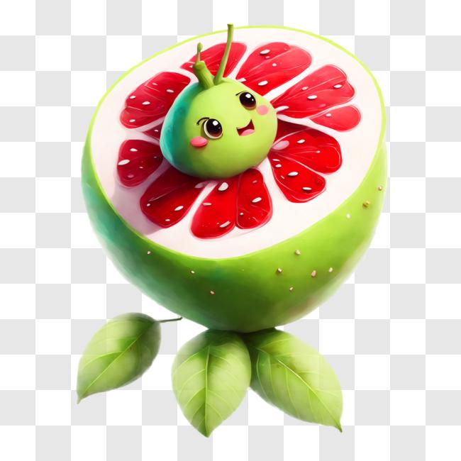 Download Cartoon character with watermelonshaped head wearing