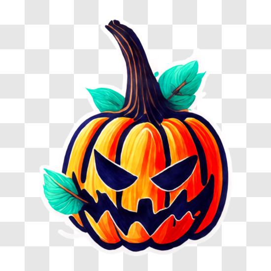 abóbora de halloween com cara assustadora 12272318 Vetor no
