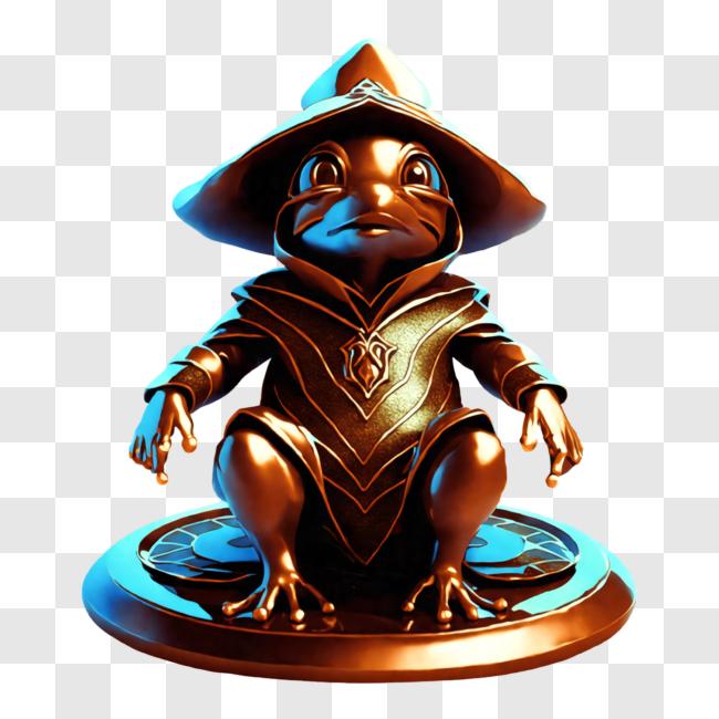 Download Bronze Wizard Statue on Pedestal PNG Online Creative Fabrica