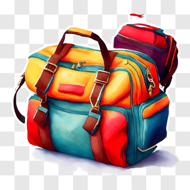 Download Colorful Travel Duffel Bag with Multiple Compartments and