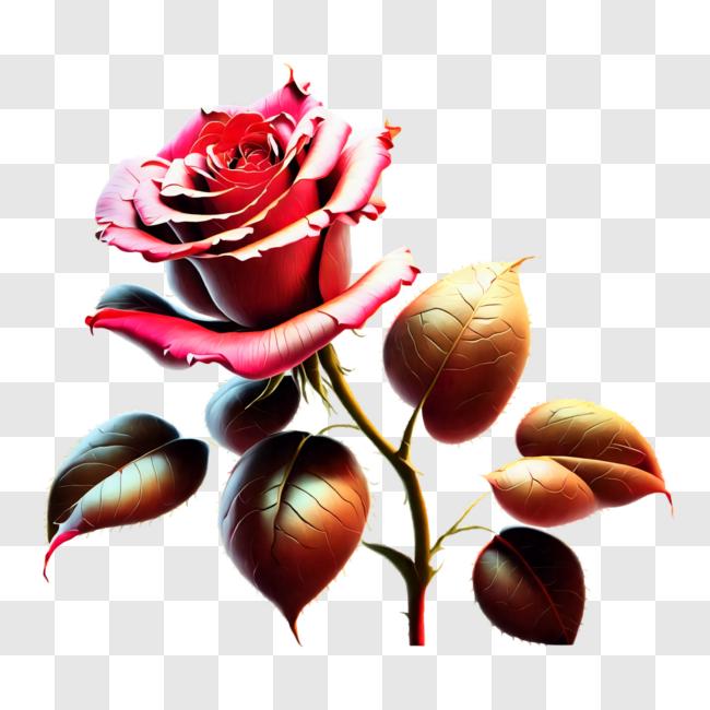 Download Beautiful Red Rose with Spread Petals PNG Online - Creative ...
